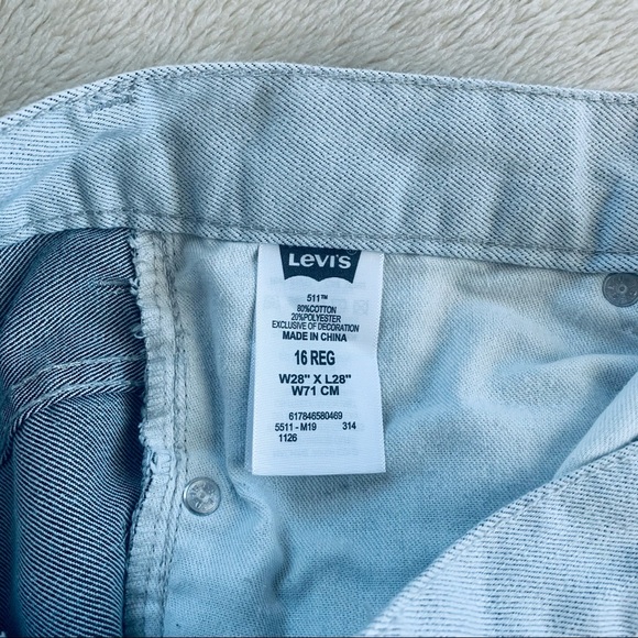 Levi’s 511 Slim Fit Tapered Leg Jeans Grey - Picture 4 of 5